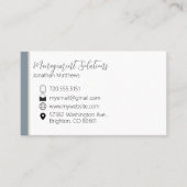 Visitekaartje - Staalblauw (Voorkant)