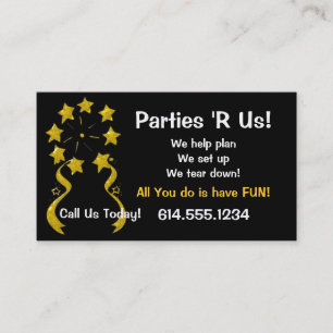 visitekaartje : Stars & Streamers Party Fun