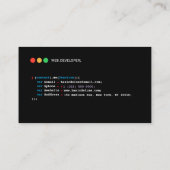 Visitekaartje - Stijl van webontwikkelaar (Achterkant)