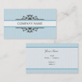 VISITEKAARTJE stijlvol goddelijk blauw grijs (Voorkant / Achterkant)