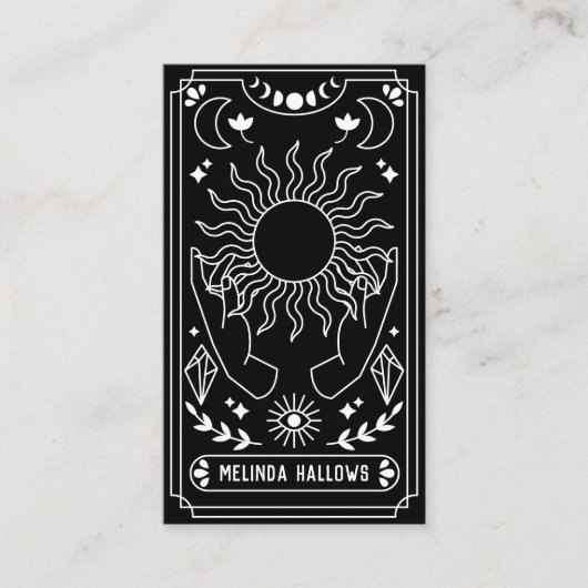 Visitekaartje Tarot Card Reader (Voorkant)