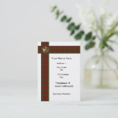 Visitekaartje tartan plaid professional (Staand voorkant)