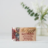 Visitekaartje Tarwe op Burlap Sack Country Rustic (Staand voorkant)