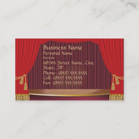 Visitekaartje theaterfase (Voorkant)