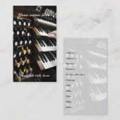 Visitekaartje toetsenbord (formeel) (Voorkant / Achterkant)