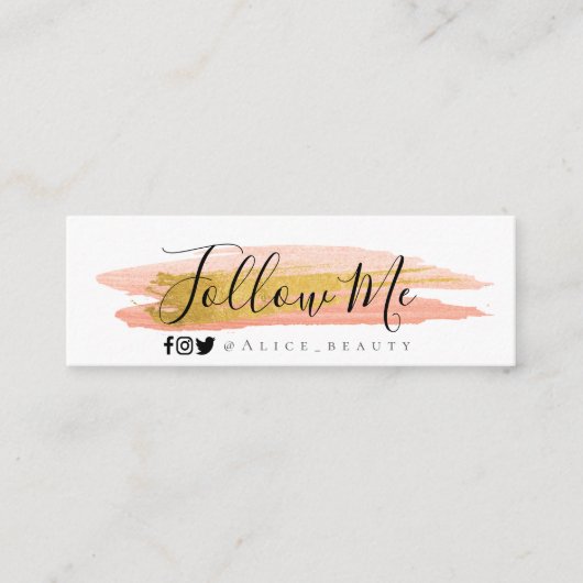 Visitekaartje Trendy beautician (Voorkant)