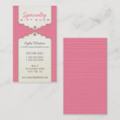 VISITEKAARTJE :: trendy gifttag P8 (Voorkant / Achterkant)