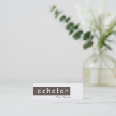 VISITEKAARTJE Trendy Modern Simple Tab Bruin (Staand voorkant)