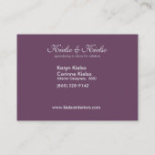 Visitekaartje Trendy Ovale Profile (Achterkant)