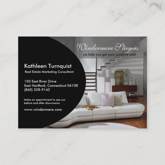 Visitekaartje Trendy Ovale Profile (Voorkant)