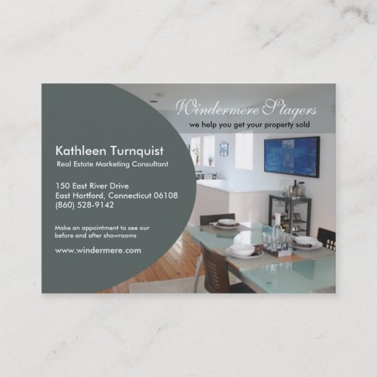 Visitekaartje Trendy Ovale Profile (Voorkant)