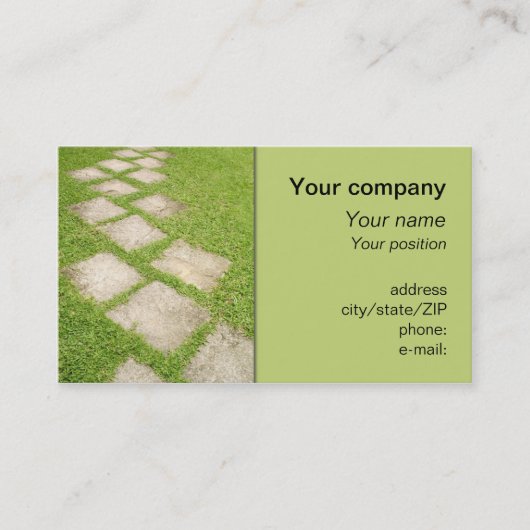 visitekaartje "Tuinpad" (Voorkant)