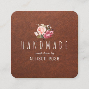 visitekaartje uit luxe lederzelfade