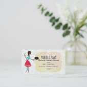 Visitekaartje van Afrikaanse Amerikaanse retro-vro (Staand voorkant)