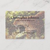 Visitekaartje van Afrikaanse luipaard (Achterkant)