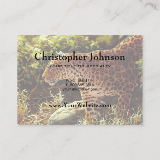 Visitekaartje van Afrikaanse luipaard (Achterkant)