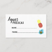 Visitekaartje van Aguas Frescas (Achterkant)