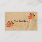 Visitekaartje van aple Leaf (Achterkant)