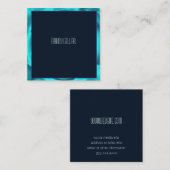 Visitekaartje van Aqua en Navy (Voorkant / Achterkant)