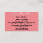 Visitekaartje van bakkerij (Achterkant)