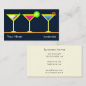 Visitekaartje van Bartender (Voorkant / Achterkant)