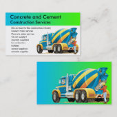 Visitekaartje van beton- en cementmengers (Voorkant / Achterkant)