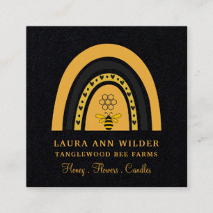 Visitekaartje van bijenregenbooghoningproducten