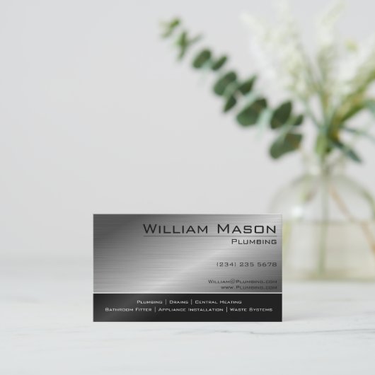 Visitekaartje van Black & Steel Skill Tradesman (Staand voorkant)