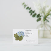 Visitekaartje van blauwe hydrangea (Staand voorkant)