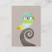 Visitekaartje van blauwe vogel (Achterkant)