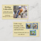 Visitekaartje van blauwvogel (Voorkant / Achterkant)