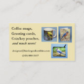 Visitekaartje van blauwvogel (Achterkant)