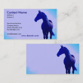 Visitekaartje van Blue Horse Silhouette (Voorkant / Achterkant)