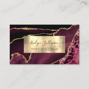 Visitekaartje van Bourgogne en Gold Foil Agate
