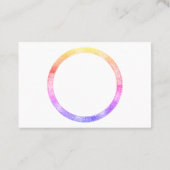 Visitekaartje van Bright Colorful Circle Mandala (Achterkant)