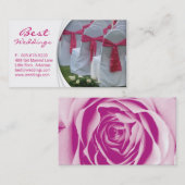 Visitekaartje van bruiloft Roze (Voorkant / Achterkant)