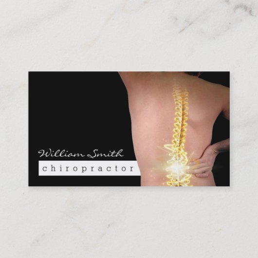 Visitekaartje van chiropractor (Voorkant)