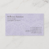 Visitekaartje van Classy Monogram Periwinkle (Achterkant)