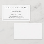 Visitekaartje van Clean Medical Specialist (Voorkant / Achterkant)