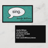 Visitekaartje van Cloud Sing Choir Singer (Voorkant / Achterkant)