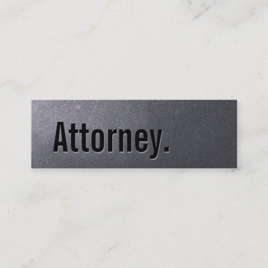 Visitekaartje van Coal Black Attorney Mini (Voorkant)