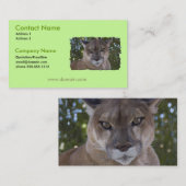 Visitekaartje van cougar Cat (Voorkant / Achterkant)