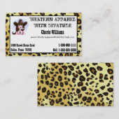 Visitekaartje van Cowgirl "Diva" (Voorkant / Achterkant)