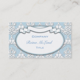 Visitekaartje van Damask Ribbon (blauw)
