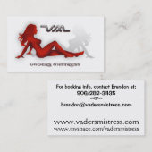 visitekaartje van damesvader (Voorkant / Achterkant)