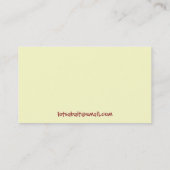 Visitekaartje van de aardworm (Achterkant)