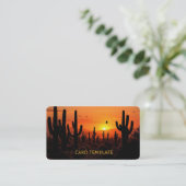 Visitekaartje van de Arizona Saguaro Desert Sunset (Staand voorkant)