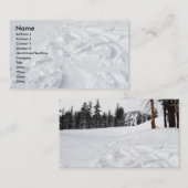 Visitekaartje van de bergen-sneeuwtrails (Voorkant / Achterkant)