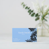 Visitekaartje van de blauwe paisley (Staand voorkant)