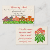 Visitekaartje van de bloem (Voorkant / Achterkant)